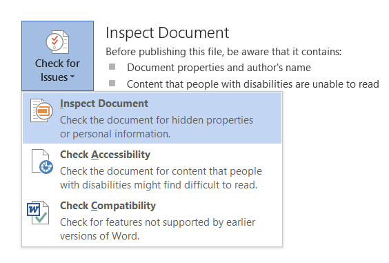 inspect document
